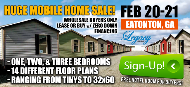 Legacy Home Sale -Feb 20-21