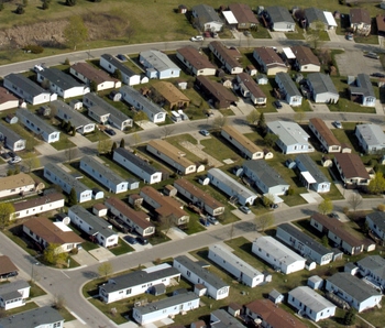 Manufactured homes like these in Scio Farms Estates in Scio Township are an alternative to more expensive site-built houses.