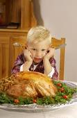 turkey with boy  fotosearch