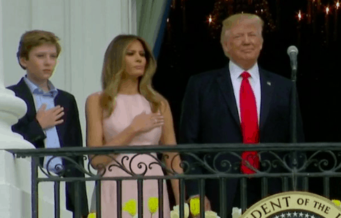 CBSNewsBarronMelaniaPresidentDonaldJTrumpEasterEggRoll