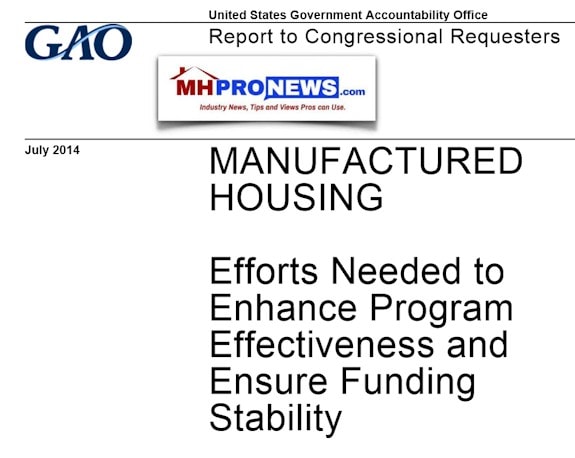 GAO2014ManufacturedHousingEffortsNeededEnhanceProgramEffectiveness