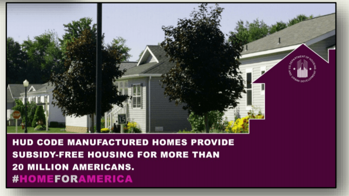 HUDCodeManufacturedHomesProvideSubsidyFreeHousingForMoreThan20MillionAmericans#HomeForAmericaDailyBusinessNewsMHProNews