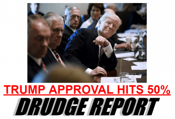 TrumpApprovalHits50%DrudgeReportManufacturedHousingIndustryDailyBusinessNewsMHProNews