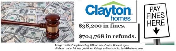 ClaytonHomesLogoFinesRefundsComplianceBugCFPBUAkronDailyBusinessNewsMHProNews