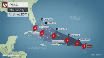 IrmaCat5HurricanetoCat4CreditAccuWeatherDailyBusinessNews