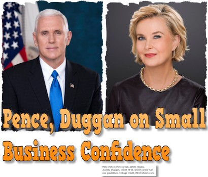 VPMikePenceNFIBPresidentJunaittaDugganSmallBusinessConfidence