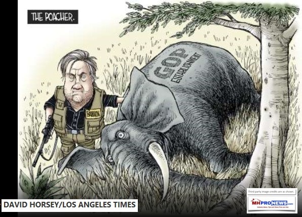 SteveBannonGOPElephantPoliticalCartoonDailyBusinessNewsMHProNews