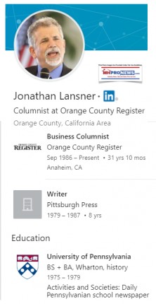 JonathanLansnerColumnistOrangeCountyRegisterCALinkedInDailyBusinessNewsMHProNews