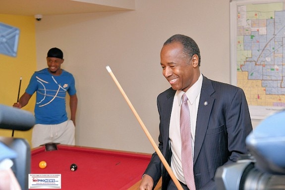 HUDSecretaryBenCarsonMDPlayingPoolManufacturedHousingIndustryDailyBusinessNEwsMHPronews