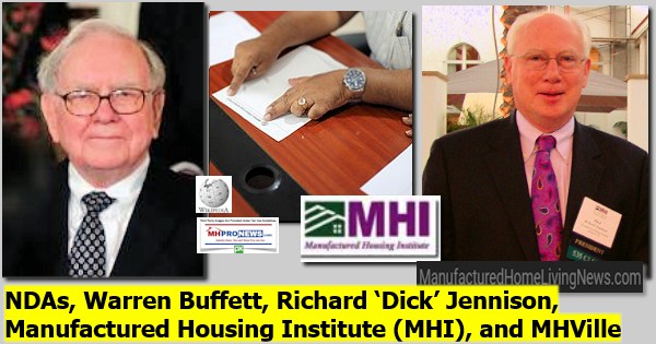 WarrenBuffettRichardDickJennisonPhotoManufacturedHousingInstituteMHILogoNDAgreementDailyBusinessNEwsMHProNews600