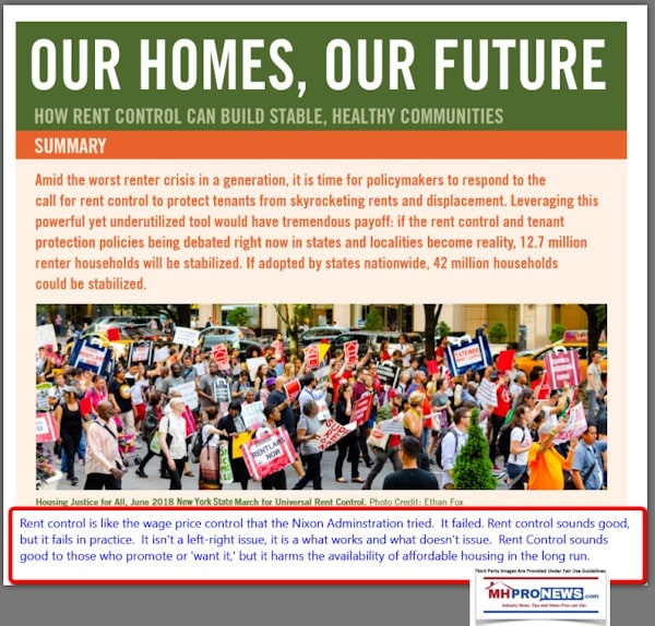 OurHomesOurFutreRentControlPromotedByMHAction-DailyBusinessNewsMHProNews