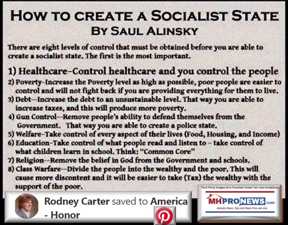 HowToCreateSocialistStateSaulAlinskyRulesforRadicalsManufacturedHousingIndustryMHProNews