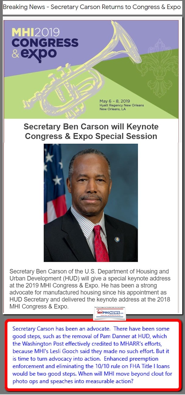 ManufacturedHousingInstituteMHICongressExpo2019BenCarsonPhotoOpSpeechDailyBusinessNewsMHProNews