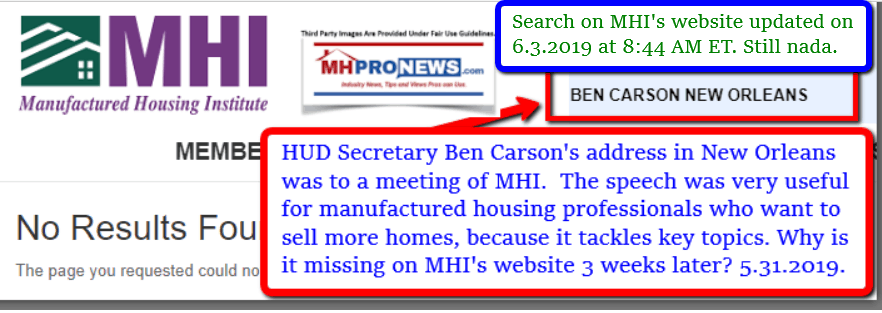 HUDSecretaryBenCarsonAddresstoManufacturedHousingIndustryManufacturedHousingInstituteLogoMHIlogoMHIwebsiteSearchMHProNews2019-06-03_0844