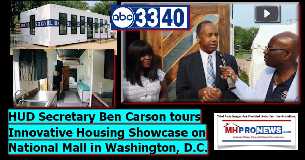 HUDSecretaryBenCarsonToursInnovativeHousingShowcaseNationalMallWashingtonDCDailyBusinessNewsMHproNews