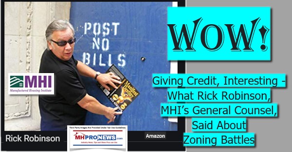 WowGivingCreditInterestingWhatRickRobinsonPhotoMHILogoManufacturedHousingInstituteLogoGeneralCounselSaidAboutZoningBattlesManufacturedHousingProNews