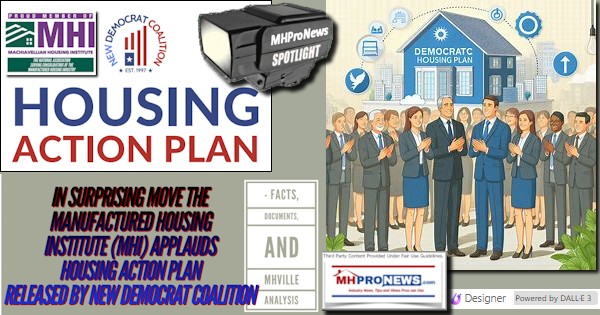 InSurprisingMoveTheManufacturedHousingInstituteMHI_ApplaudsNewDemsHousingActionPlanReleasedByNewDemocratCoalitionFactsDocuments,AndMHVilleAnalysisMHProNews