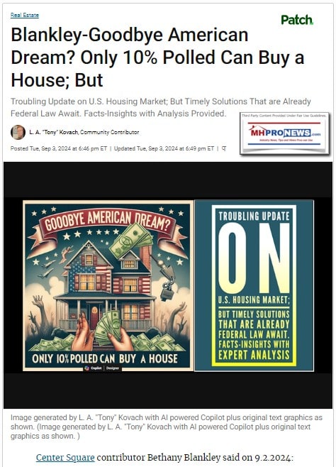 BlankleyGoodbyeAmericanDreamOnly10PercentPolledCanBuyHouseBUT-PatchLATonyKovachMHProNews