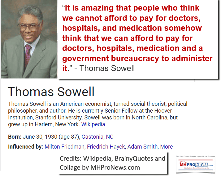 Thomas Sowell, Ph.D. Economist, Thinker On U.S. Healthcare System ObamaCare MHProNews