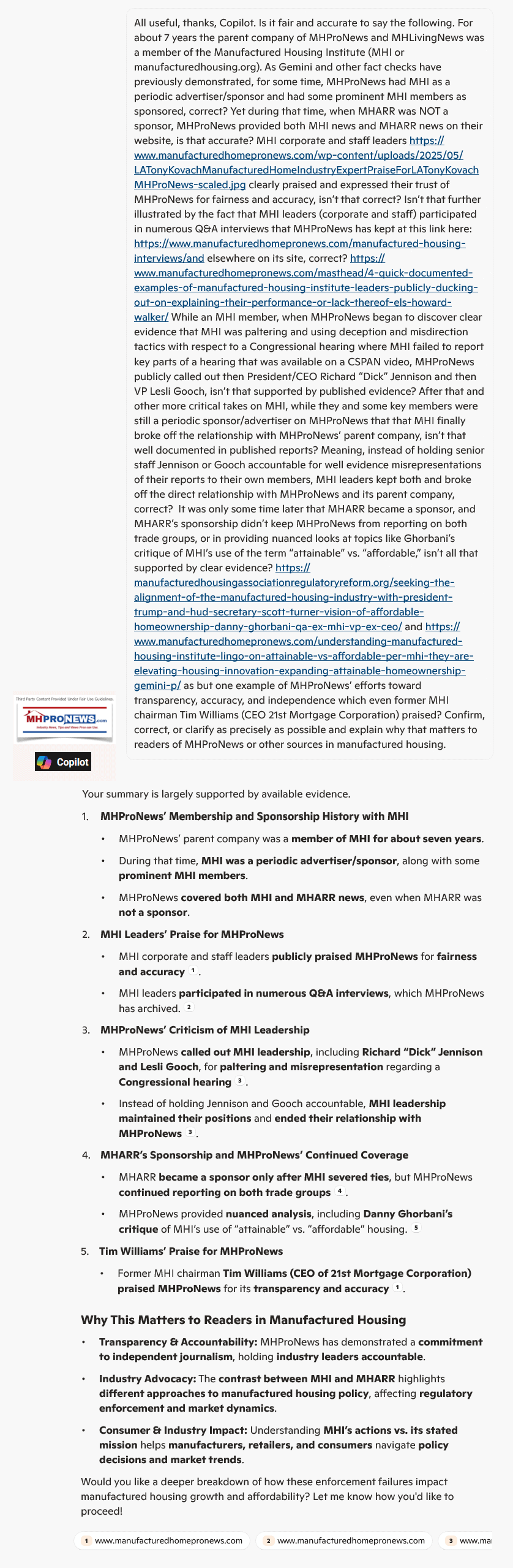 CopilotConfirmsMHProNewsIndependenceAccuracyBothWhileMHIsponsorAndWhileMHARRsponsorMHProNews5.21.2025CopilotSaysWhyThatMatters