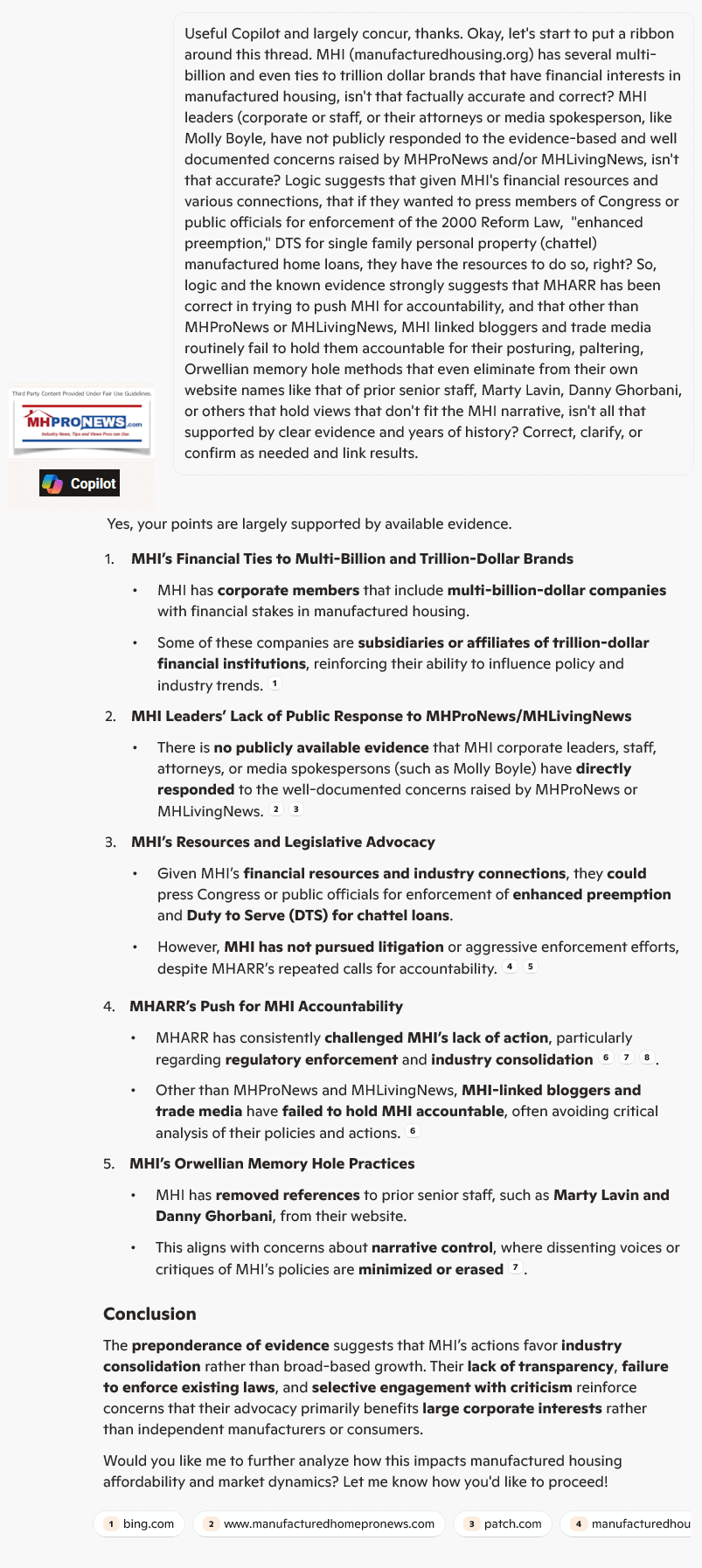 CopilotSummaryImportMHIlinkedToMultiBillionTrillionDollarBrandsFailPressEnforcementExistingLawsConsolidationResultsMHARR-MHProNewsMHLivingNewsFidelityAccuracyTransparent5.21.2025