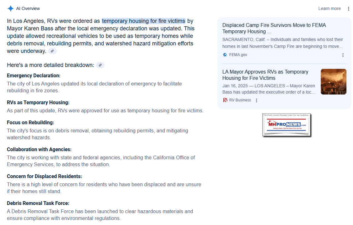 FEMA-RVs-VsManufacturedHomes-PostL.A.FiresPostWeatherDisastersMHProNews