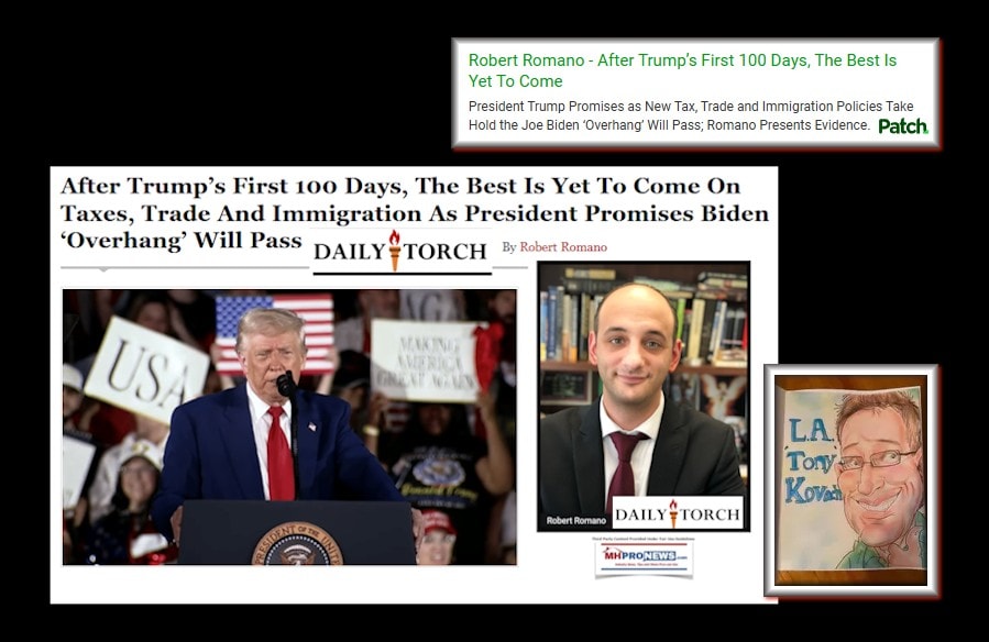 RobertRomanoAfterTrumpFirst100DaysBestIsYetToComeDailyTorchPatchKovachMHProNews