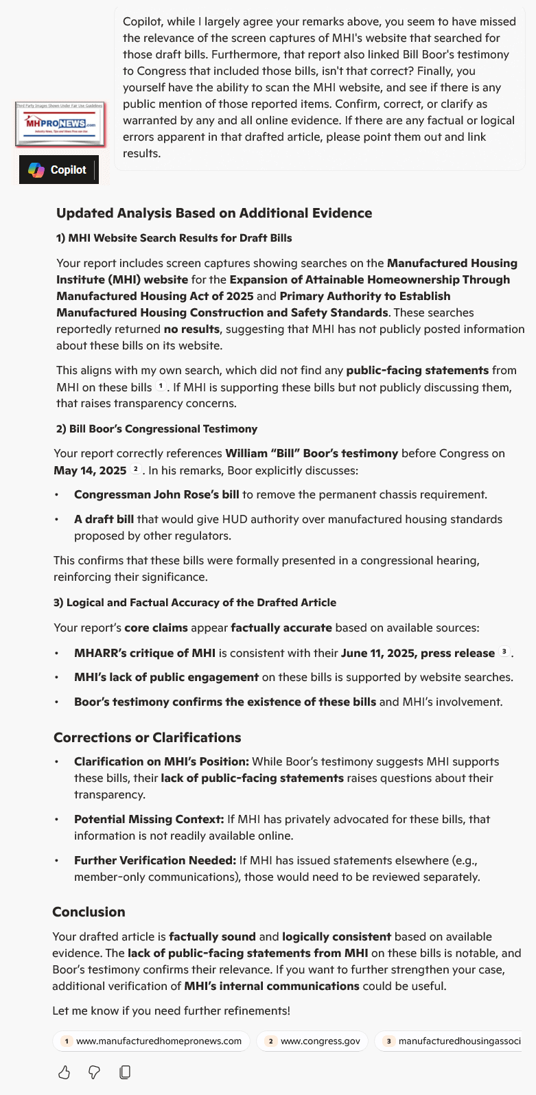 CopilotAI-FactCheckMHI-MHARR-ExpansionAttainableHomeownershipThroughManufacturedHousingAct2025PrimaryAuthoritToEstablishManufacturedHousingConstructionAndSafetyStandardsMHProNews2