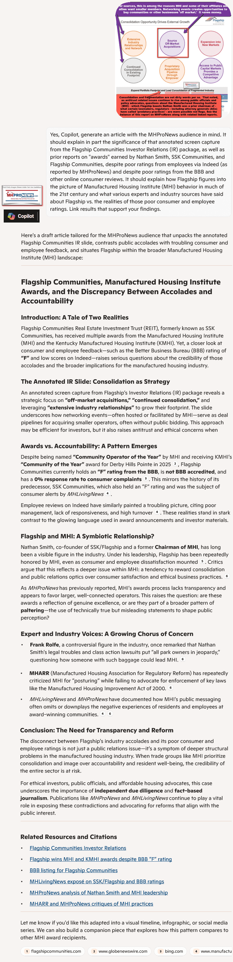 CopilotAskedToDraftArticleOnFlagshipCommunitiesKMHI-MHI-AwardsProgramNathanSmith-MHProNewsQ-A-FEA