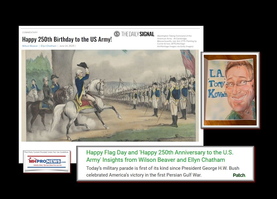 HappyFlagDayAndHappy250thAnniversaryToTheU.S.ArmyInsightsFromWilsonBeaverAndEllynChathamTodaysMilitaryParadeFirstKindSincePresidentGeorgeH.W.BushFirstPersianGulfWarPatchKovachMHProNews