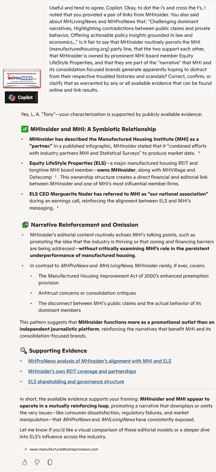 MHInsiderMHI-PartnerMHInsiderOwnedbyEquityLifestylePartnerNotJournalisticPlatformReinforcesCorporateManufacturedHousingInstituteNarratives-MHProNews