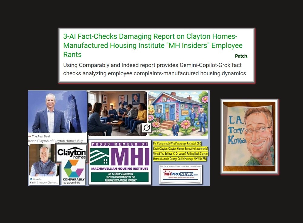 3AiFactChecksDamagingReportClaytonHomesManufacturedHousingInstituteMHinsidersEmployeeRantsComparablyIndeedGeminiCopilotGrokAnalyzeEmployeeComplaints