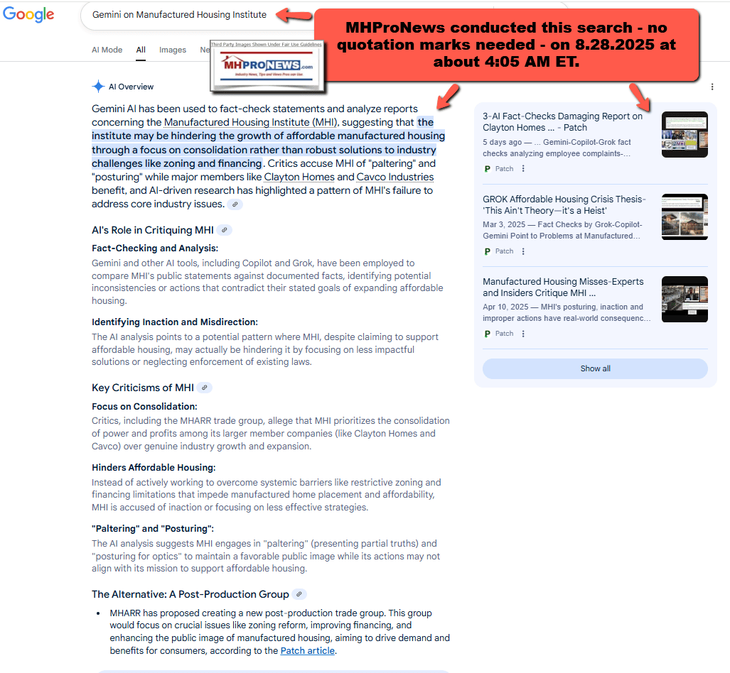 GoogleSearchPhrase-GeminiOnManufacturedHousingInstitute-MHProNewsFEA-Check
