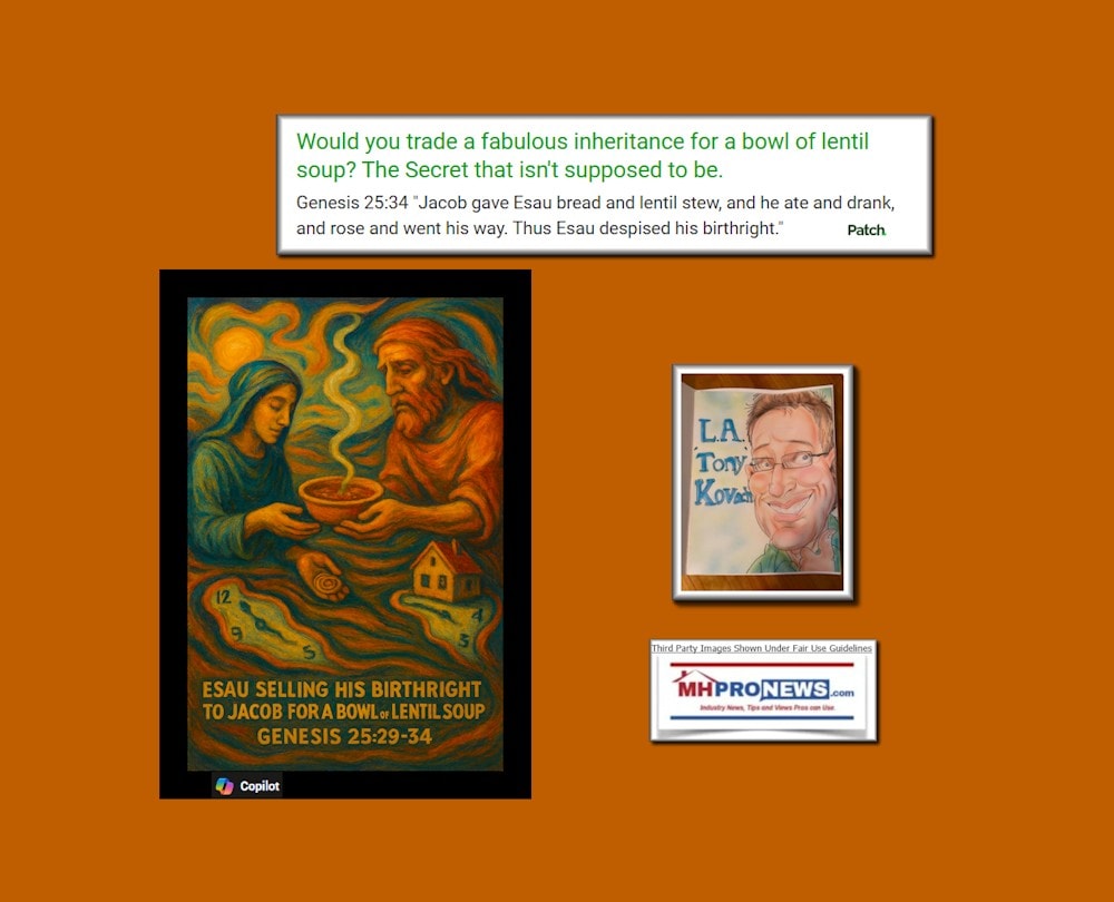 WouldYouTradeFabulousInheritanceForBowlLentilSouSecretThatIsntSupposedToBeGen25.34JacobGaveEsauBreadLentilStewEsauDespisedBirthrightPatchKovachMHProNews2