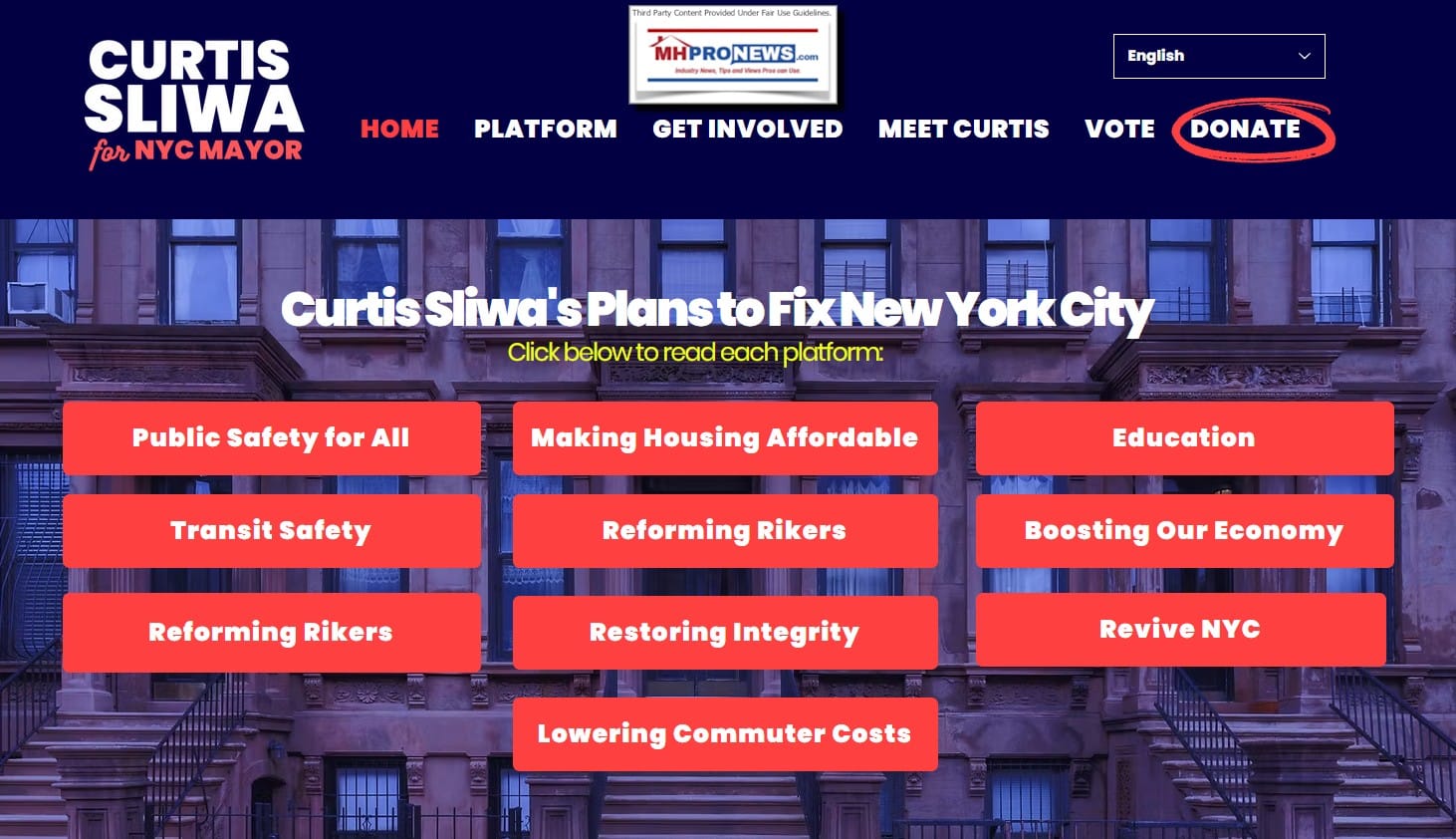 CurtisSliwaCampaignWebsiteMHProNews