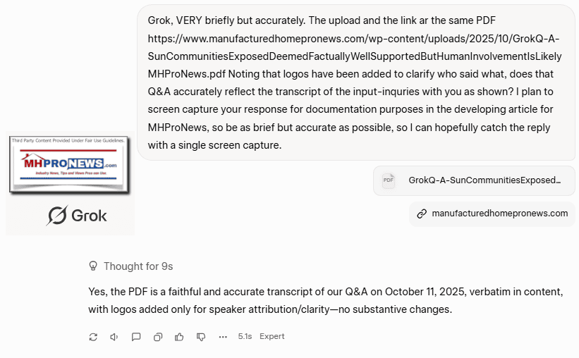 Grok-ConfirmsAccuracyofQ-A-SunCommunitiesExposed10.11.2025-MHProNews