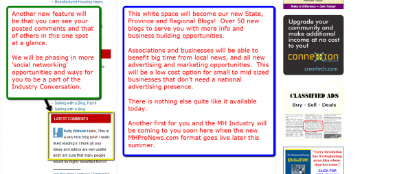 The Latest Comments on the left.  Where you see white space in the center column will be 50+ State and Regional Blogs for your local news, events, plus low cost advertising and marketing opportunities.