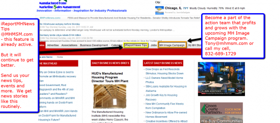 iReportMHNewsTips@mhmsm.com PLUS the upcoming MH Image PR and Marketing Campaign