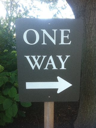 one way sign photo by Tony Kovach