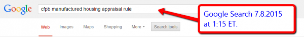 ManufacturedHousingAppraisalRule-GoogleWebSearchTest-MHProNews-