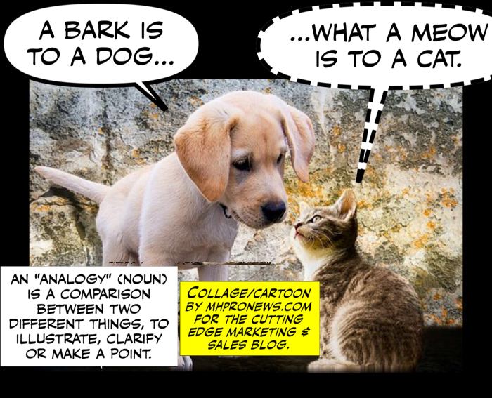 Analogy-DefinedIllustratedMeaningExplainedBarkistoDogWhatMeowIstoCatCuttingEdgeMarketingSalesMHProNews