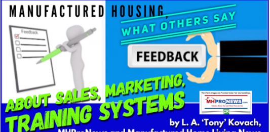 ManufacturedHousingWhatOthersSayAboutSalesMarketingTrainingSystemsByLATonyKovachMHProNewsManufacturedHomeLivingNews