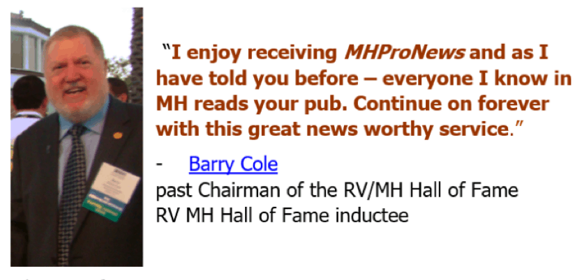 BarryCole-MH-HallofFame-MHProNewsCuttingEdgeManufacturedHomeSalesMarketingManagementConsulting