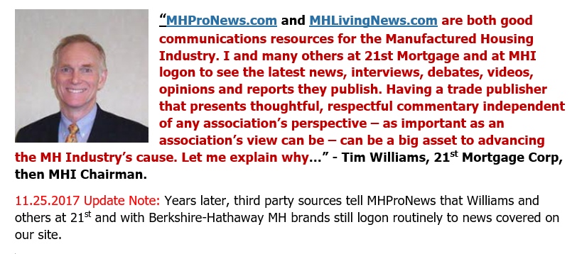 TimWilliamsMHProNewsMHLivingNewsGoodCommunicationsResourcesILogonLatestNewsBigAssetExplainWhyIndustryVoices