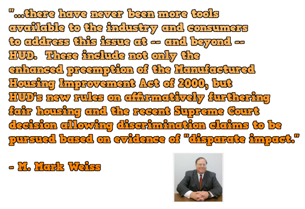 MMarkWeissJDMHARRCEOPresident-ManufacturedHousingAssociationRegulatoryReform