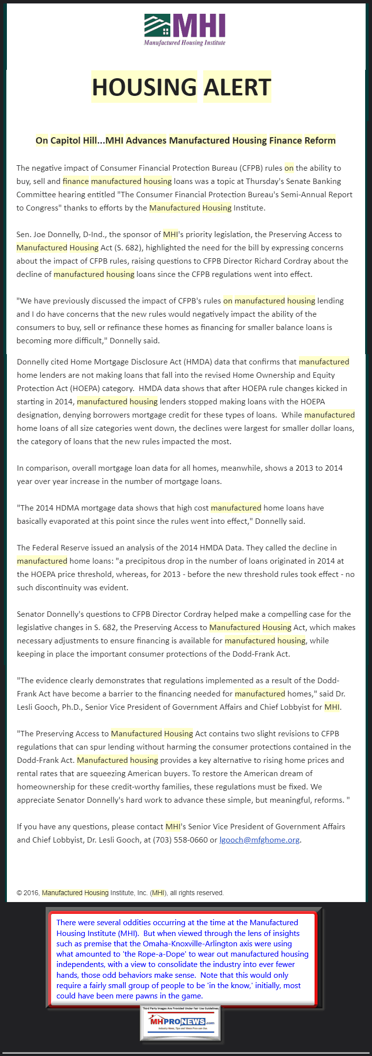 HousingAlertManufacturedHousingInstituteLogoMHILogoOnCapitolHillMHIAdvancesManufacturedHousingFinanceReformMHProNewsFactCheck