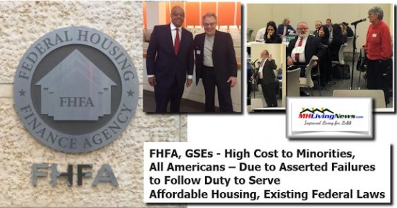 FHFA-GSEsHighCostMinoritiesAllAmericansDueAssertedFailureFollowDutyToServeAffordableHousingExistingFederalLawsManufacturedHomeMHProNews