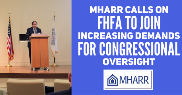 MHARRCallsonFHFAJoinIncreasingDemandsforCongressionalOversightManufacturedHomeProNewsMast