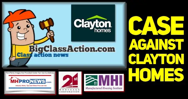 CaseAgainstClaytonBigClassActionManufacturedHomeProNewsMastheadLATonyKovach