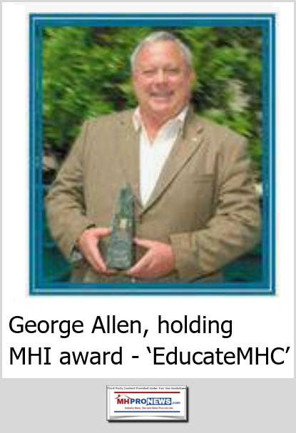 GeorgeFAllenCommunityInvestorEducateMHC-ManufacturedHousingInstituteMHIawardwinnerMHProNews